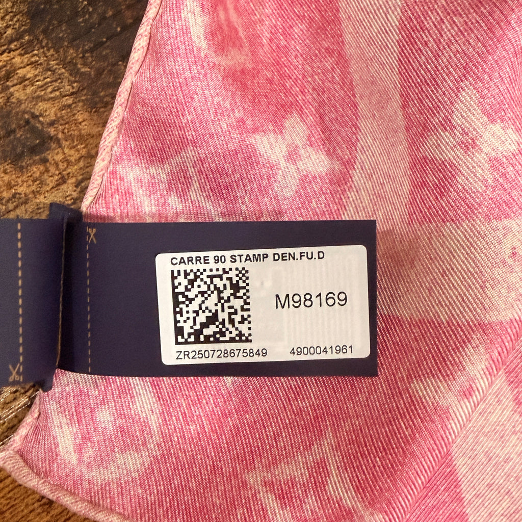 Louis Vuitton Denim Stamp Square 90 Pink