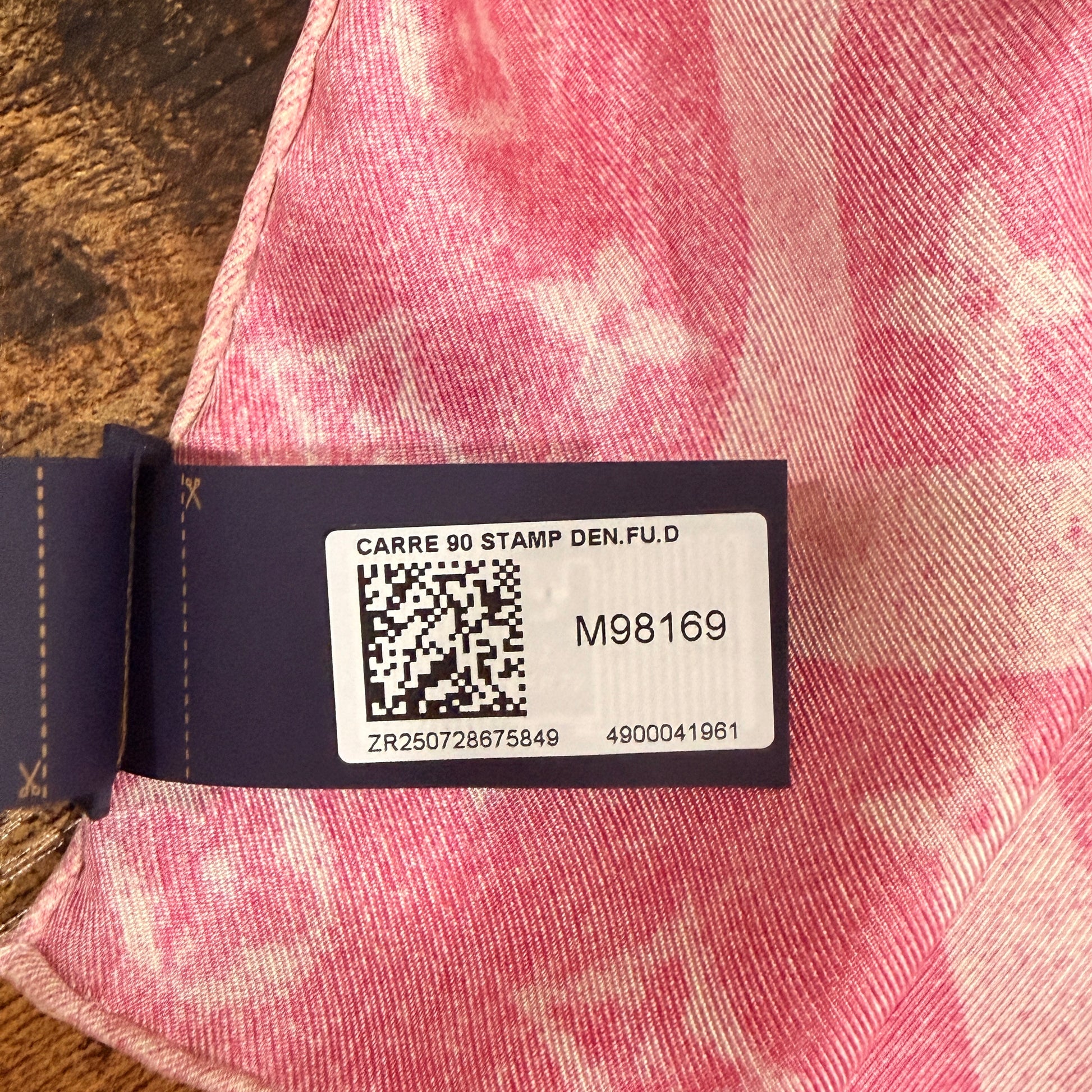 Louis Vuitton Denim Stamp Square 90 Pink