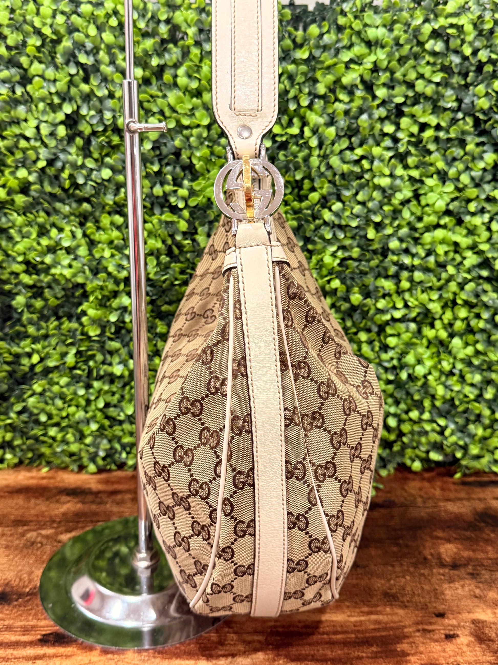 Gucci Twins GG Canvas Hobo Bag