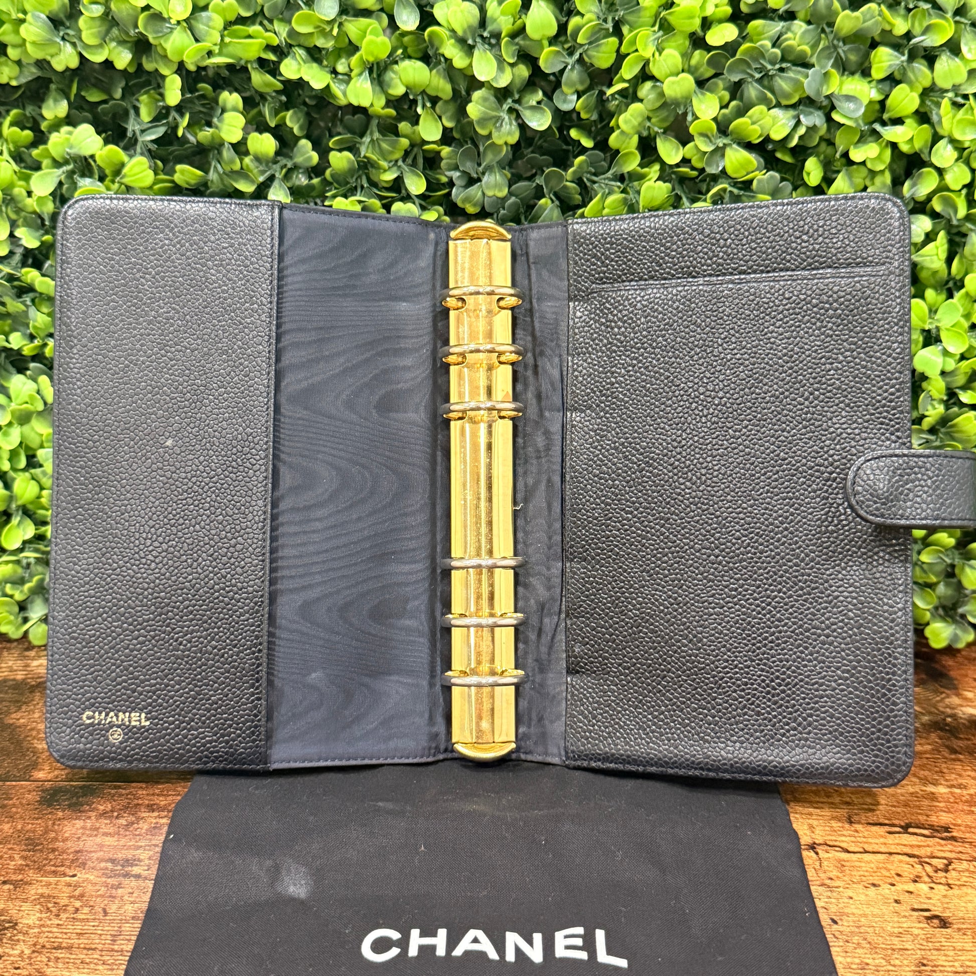 Chanel Black Caviar Leather Agenda Cover