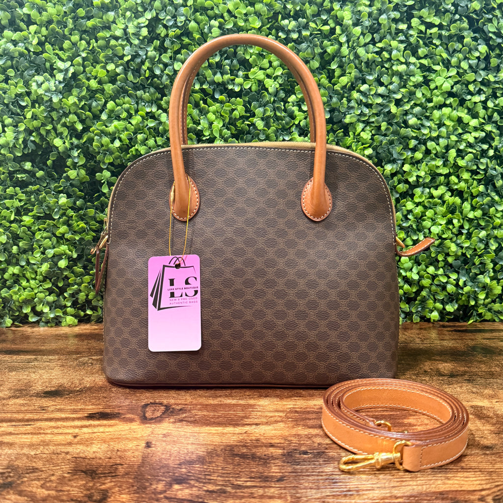 Celine Macadam Handbag Brown