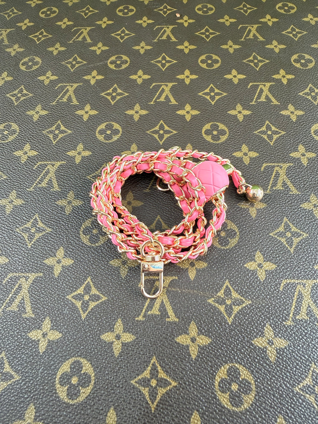 No-Brand Gold & Pink Chain-Styled Strap