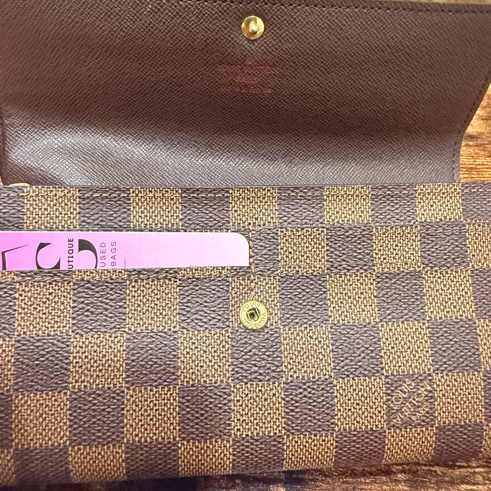 Louis Vuitton Sarah Wallet Damier Ebene