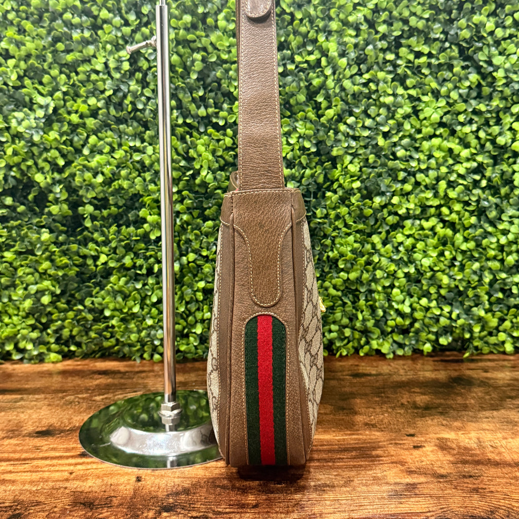 Gucci Vintage GG Web Sherry Line Boots