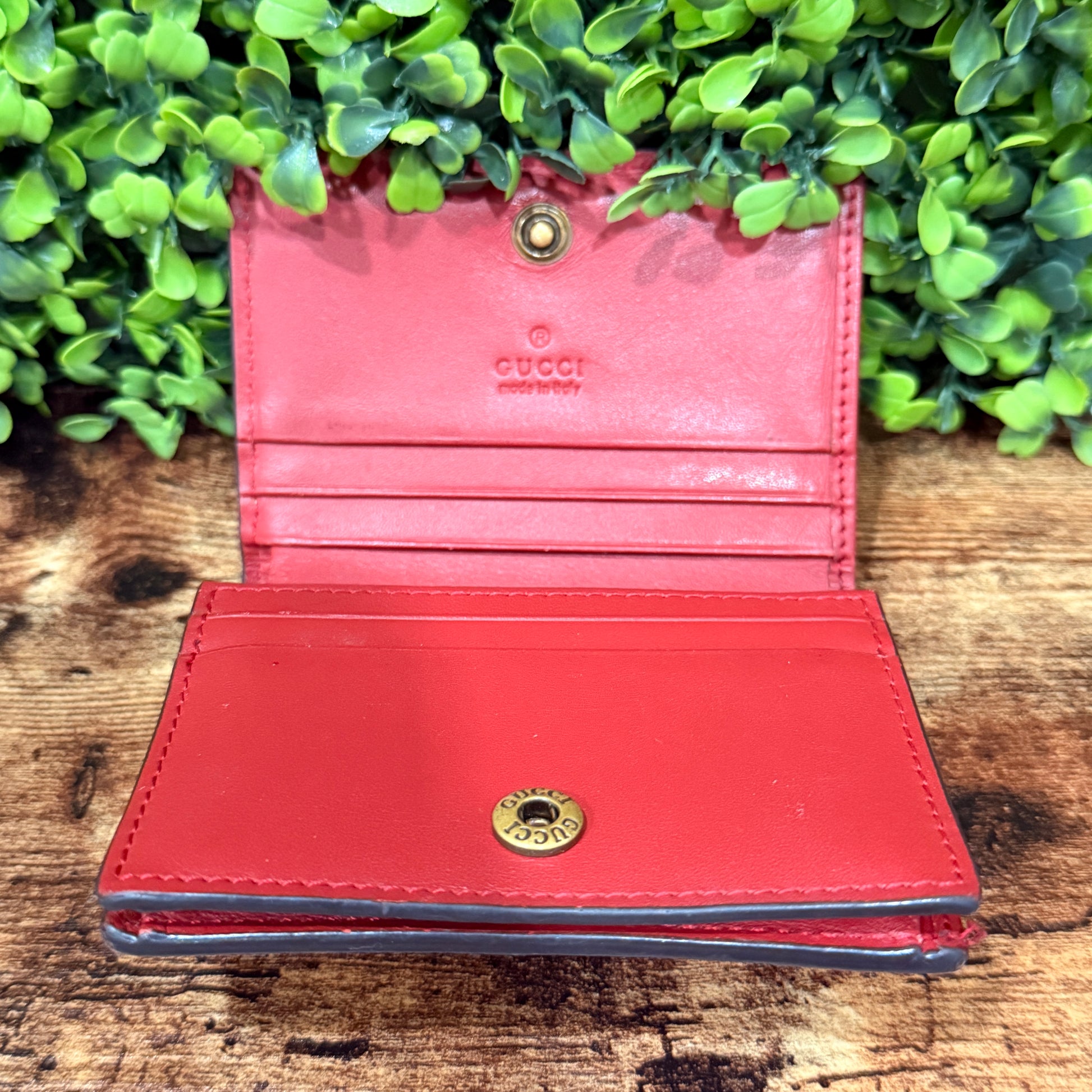 Gucci GG Supreme Cherry Compact Wallet