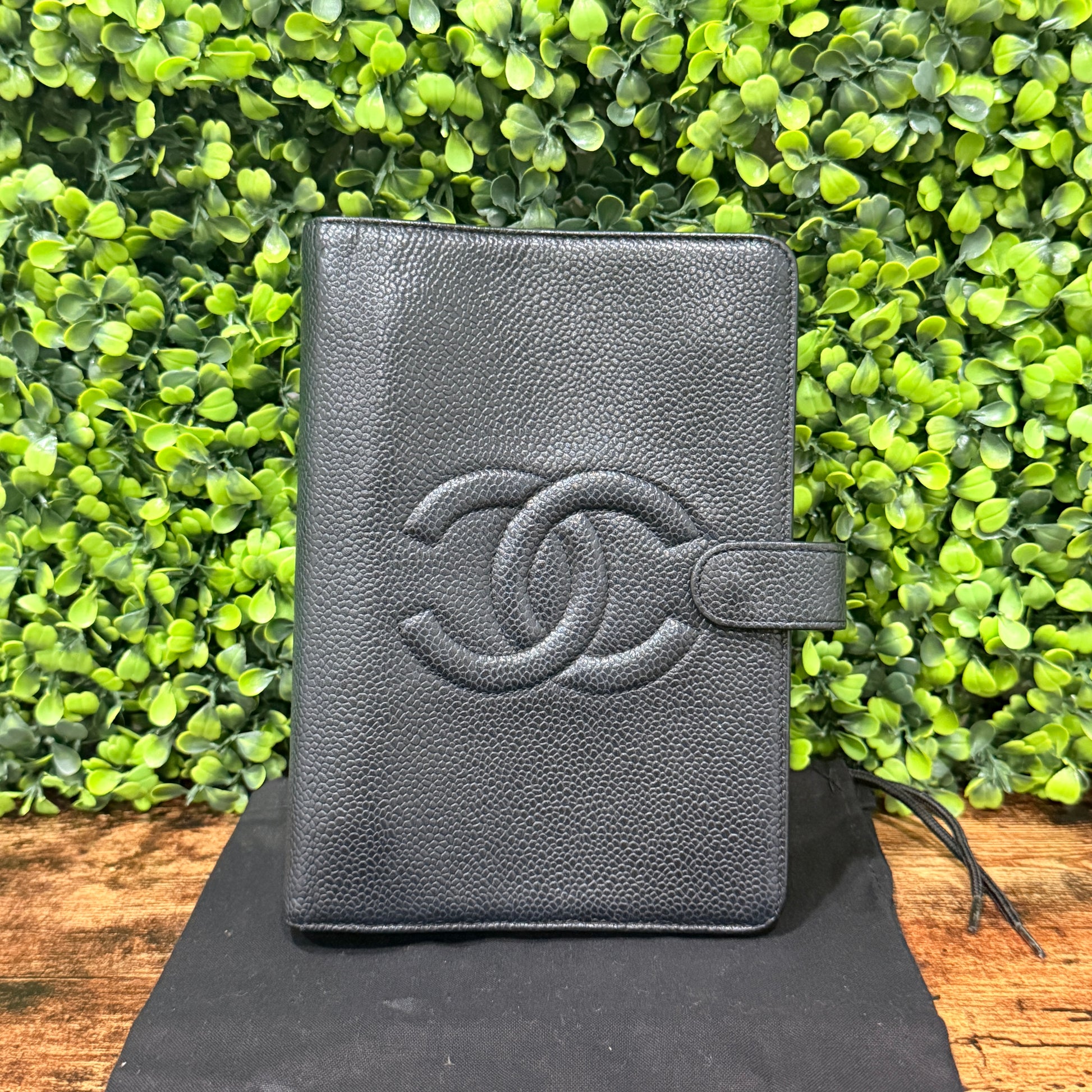 Chanel Black Caviar Leather Agenda Cover