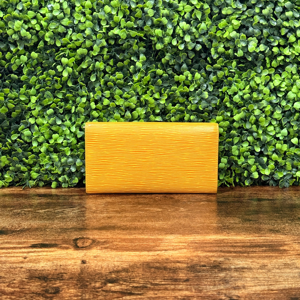 Louis Vuitton Yellow Long Wallet Epi Leather