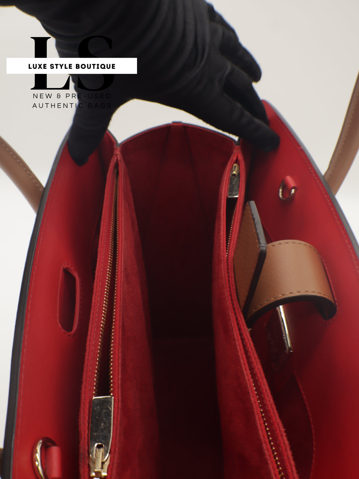 Louboutin Large Paloma Beige Calfskin Leather