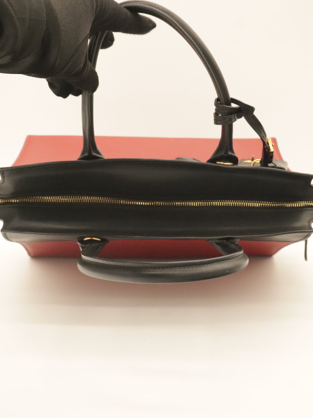 Prada Esplanade Saffiano Leather Bicolor Red/Black