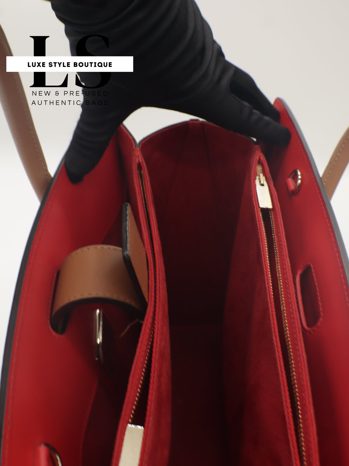 Louboutin Large Paloma Beige Calfskin Leather