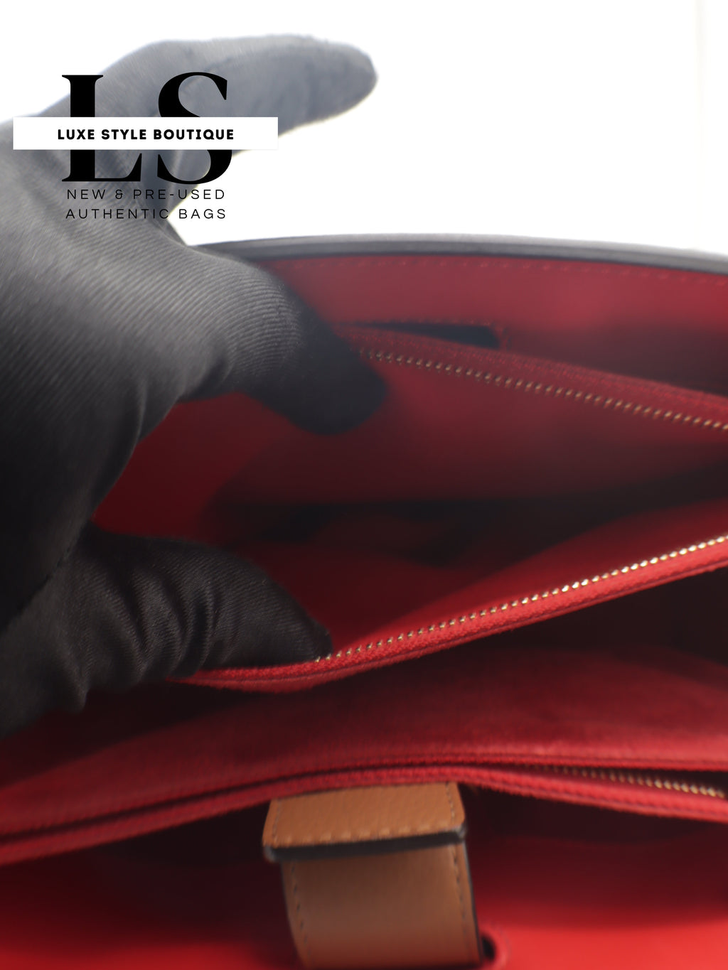 Louboutin Large Paloma Beige Calfskin Leather