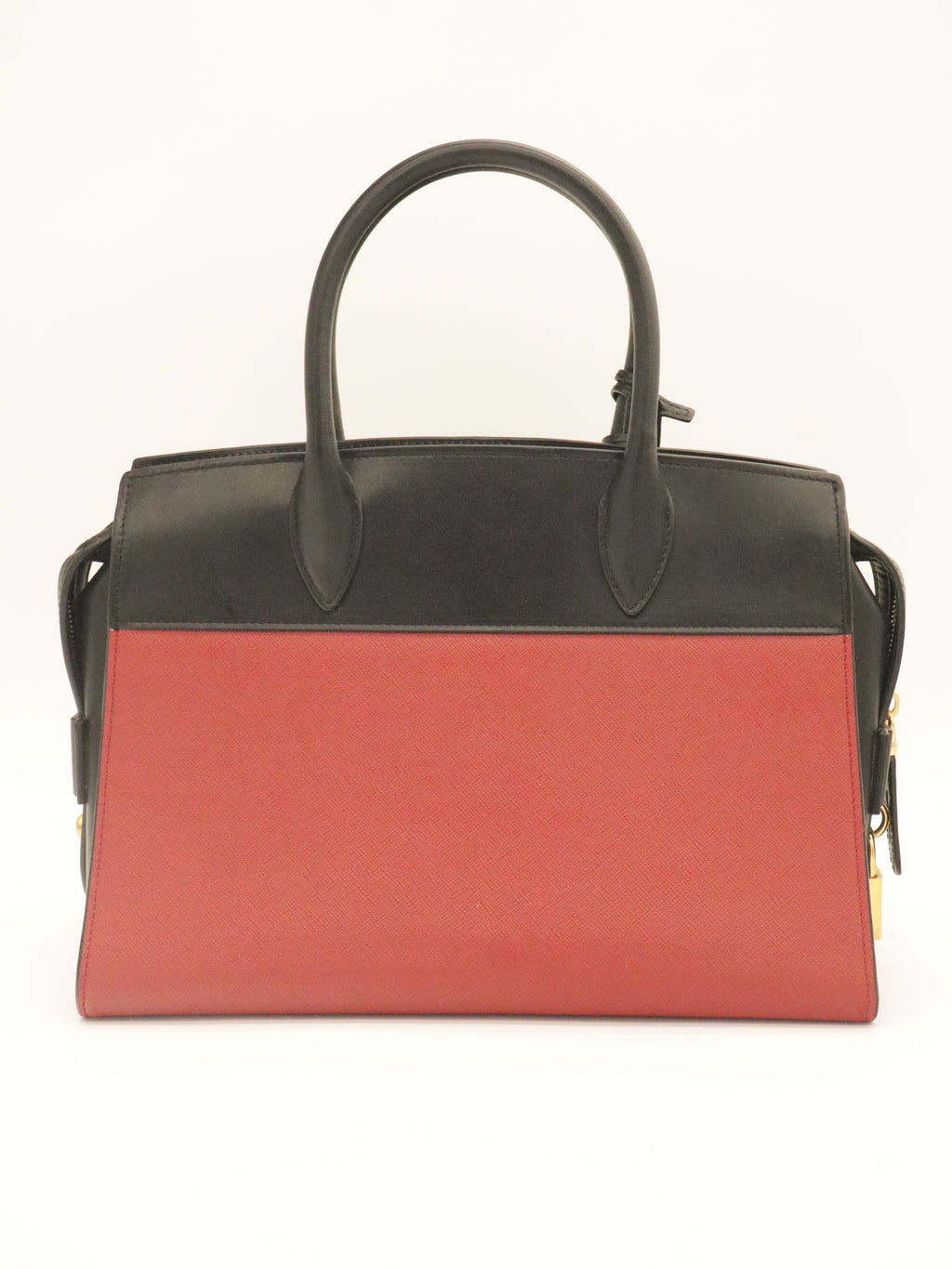 Prada Esplanade Saffiano Leather Bicolor Red/Black
