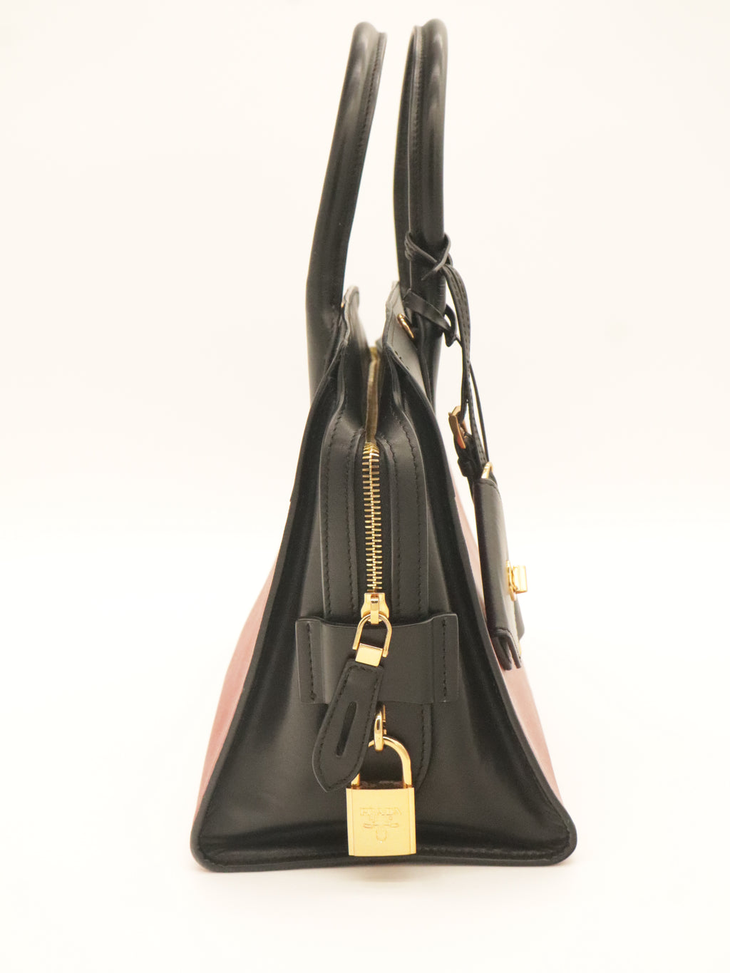 Prada Esplanade Saffiano Leather Bicolor Red/Black