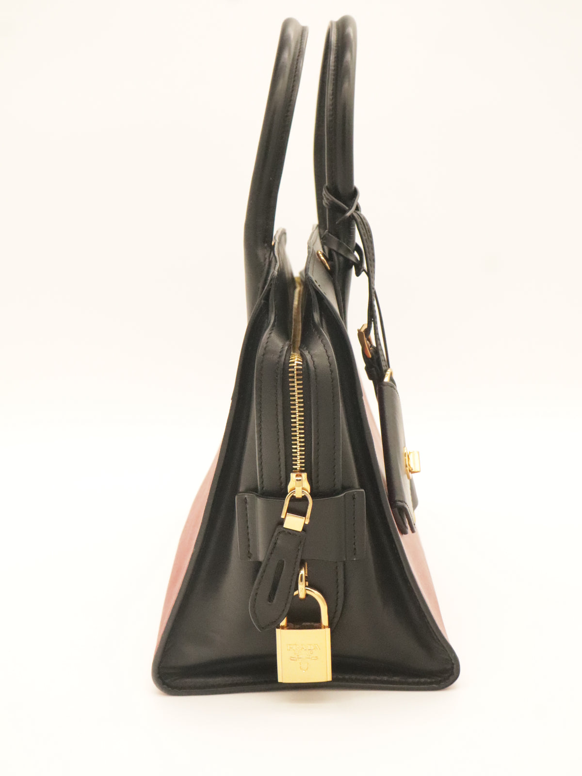 Prada Esplanade Saffiano Leather Bicolor Red/Black