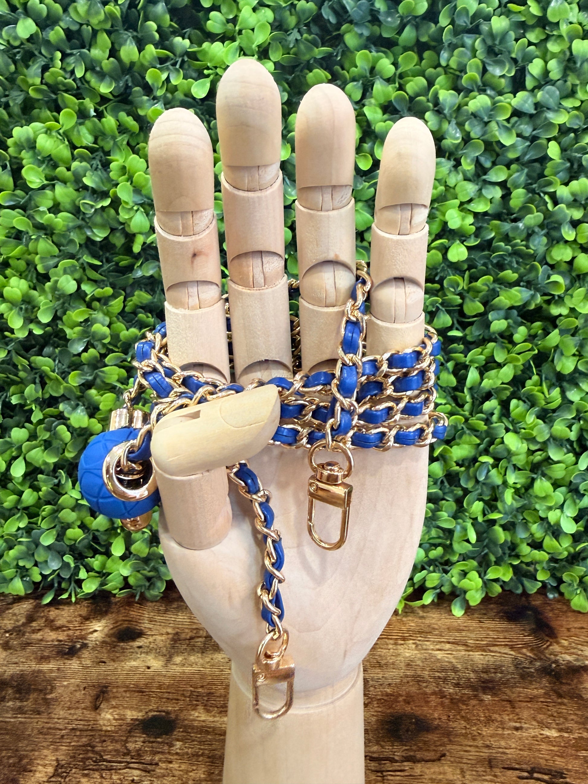 No-Brand Adjustable Chain Blue/Gold Strap