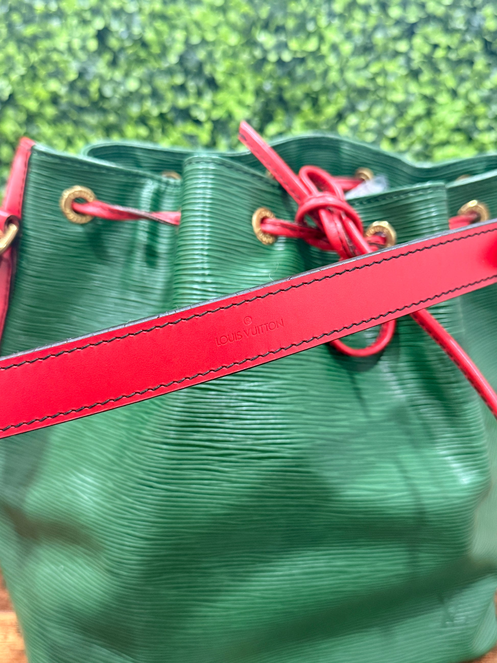 Louis Vuitton Petit Noe Green Epi Leather
