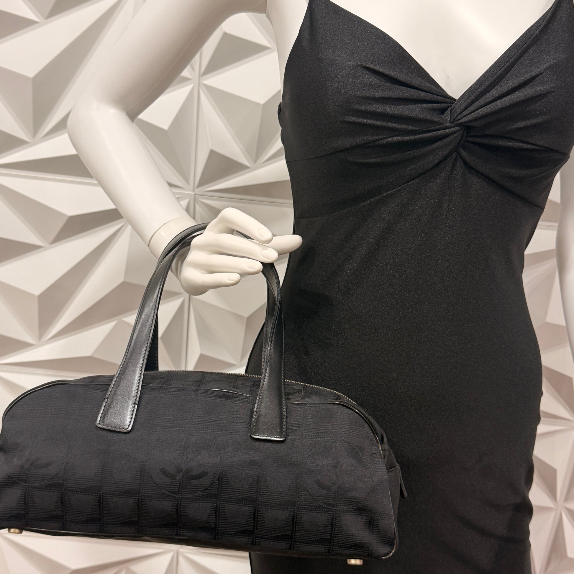 Chanel Nylon Travel Line Boston Bag