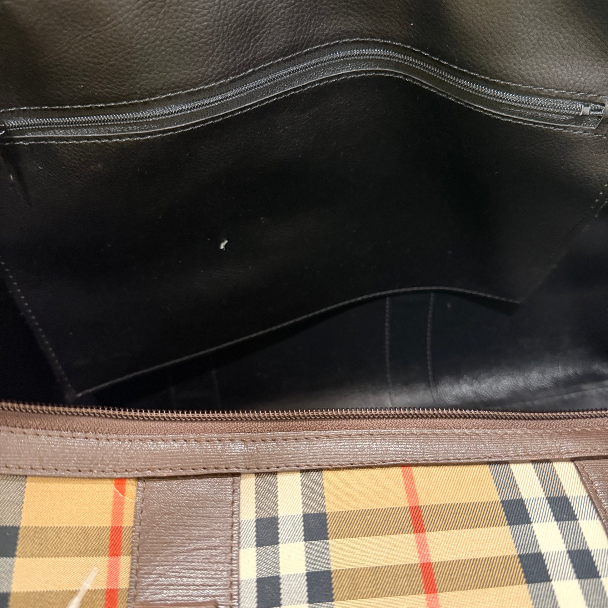 Burberry Haymarket Check Travel Duffle Bag