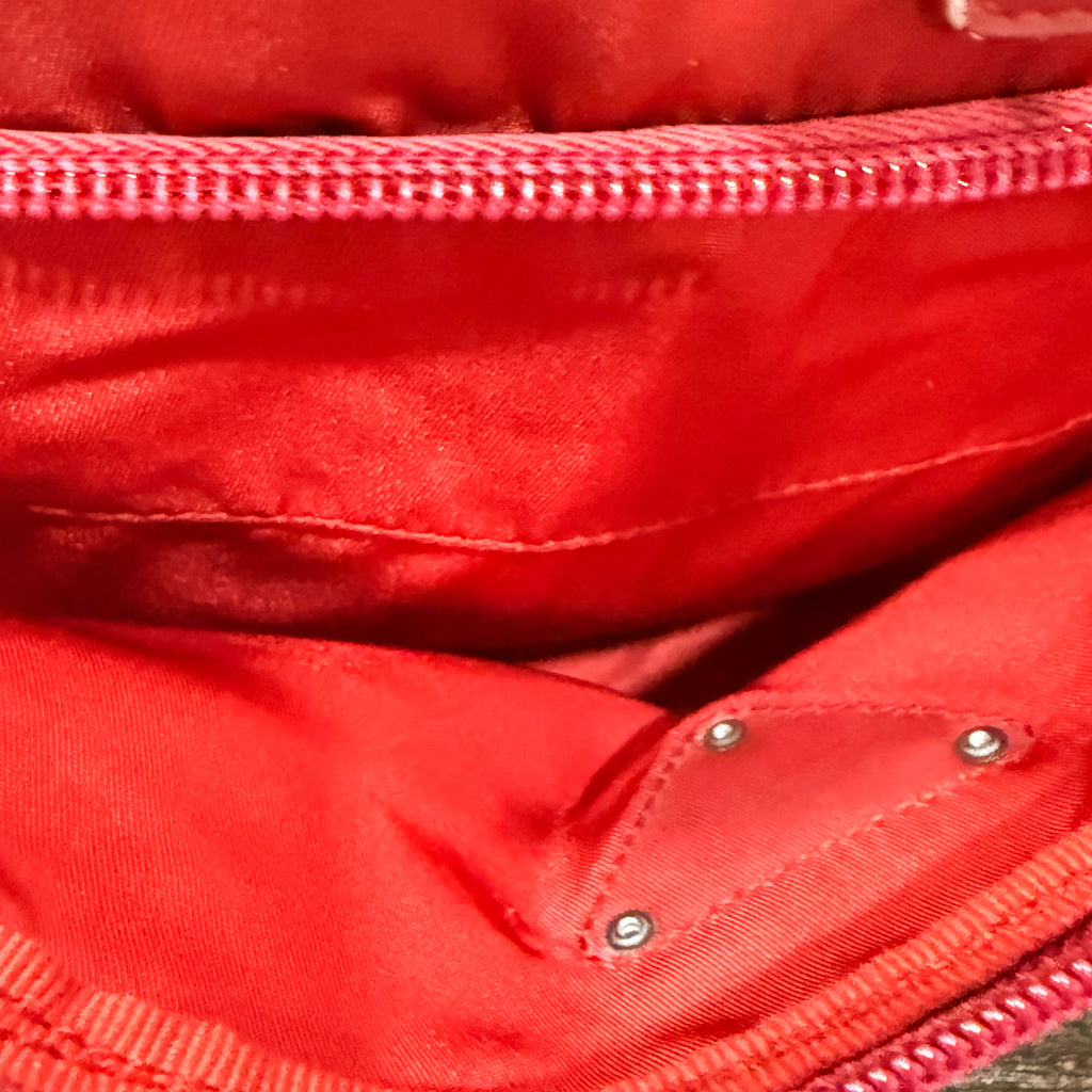Prada Red Tessuto Drawstring Backpack