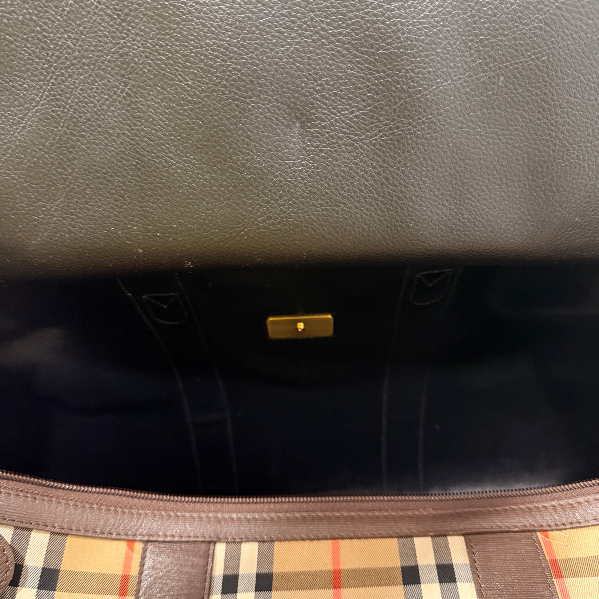 Burberry Haymarket Check Travel Duffle Bag