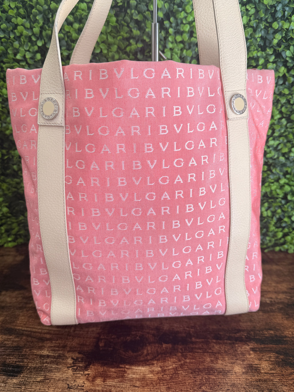 Bvlgari Pink Logomania Tote Bag