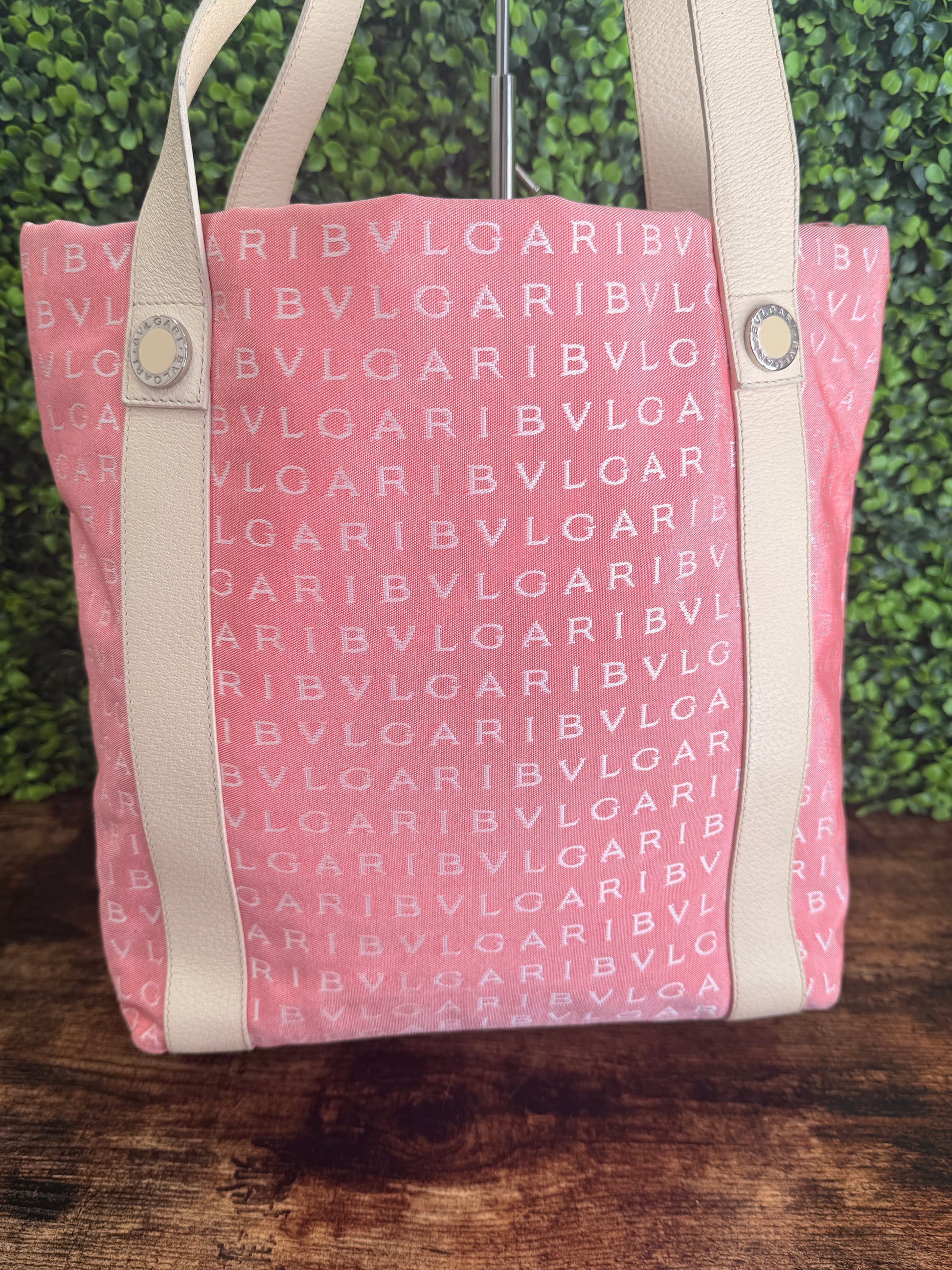 Bvlgari Pink Logomania Tote Bag