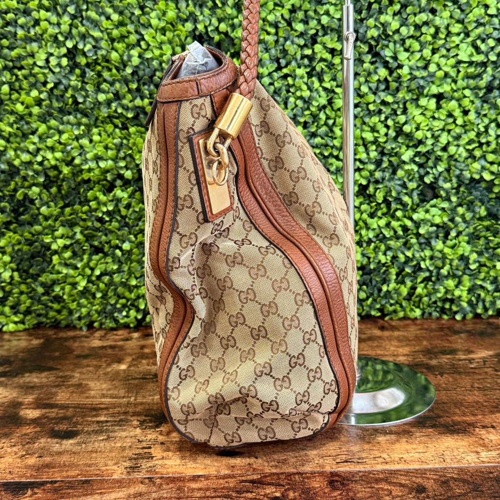 Gucci Bella GG Canvas Hobo Bag