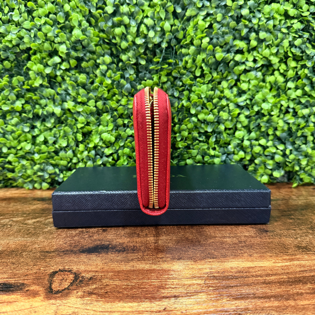 Prada Red Saffiano Leather Wallet