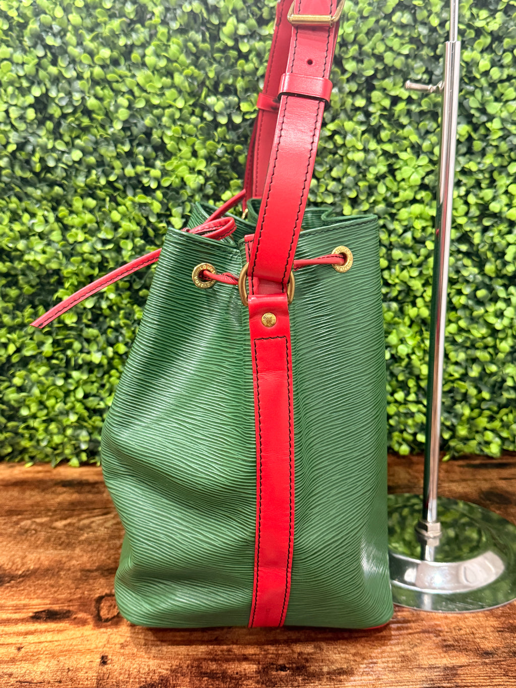 Louis Vuitton Petit Noe Green Epi Leather