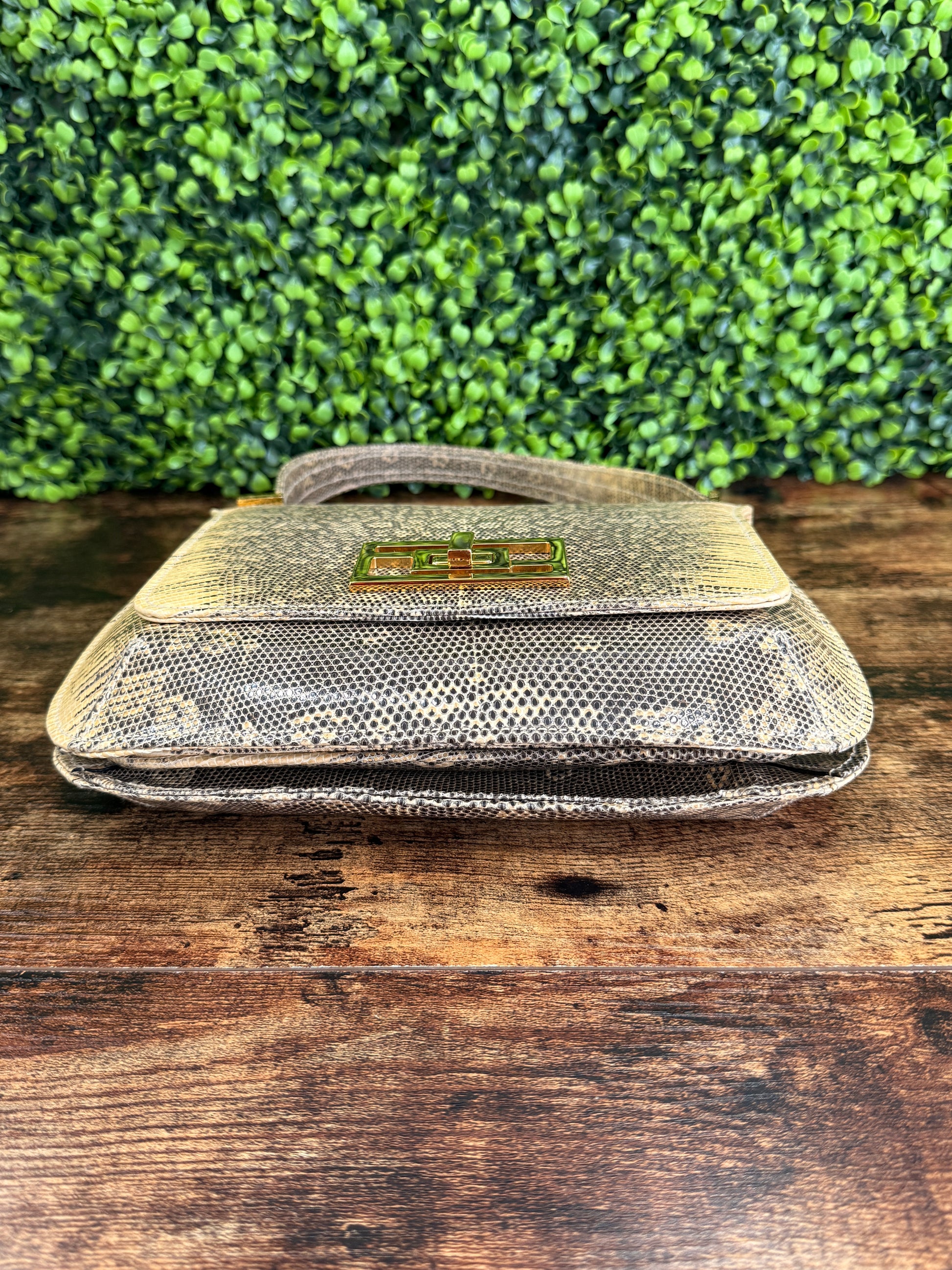 Fendi SAS Lizard Skin Handbag