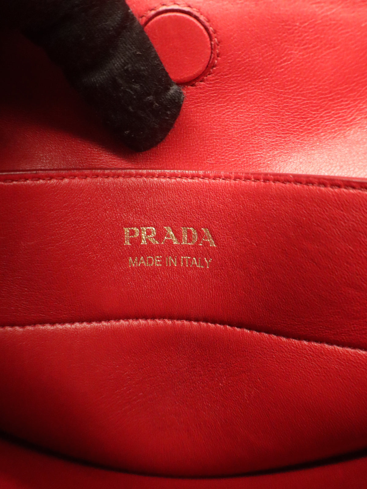Prada Small Saffiano Leather Double Bag Black/Red