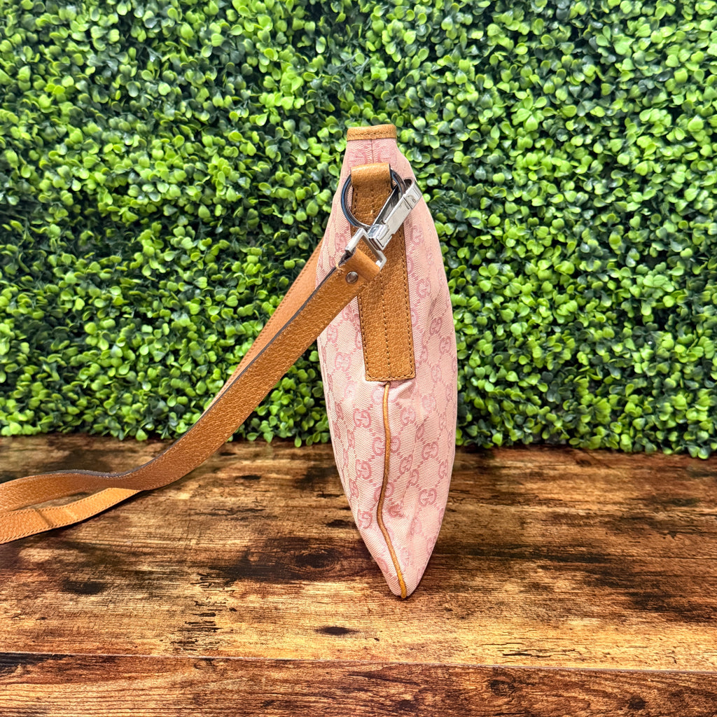 Gucci Pink GG Canvas Crossbody Bag