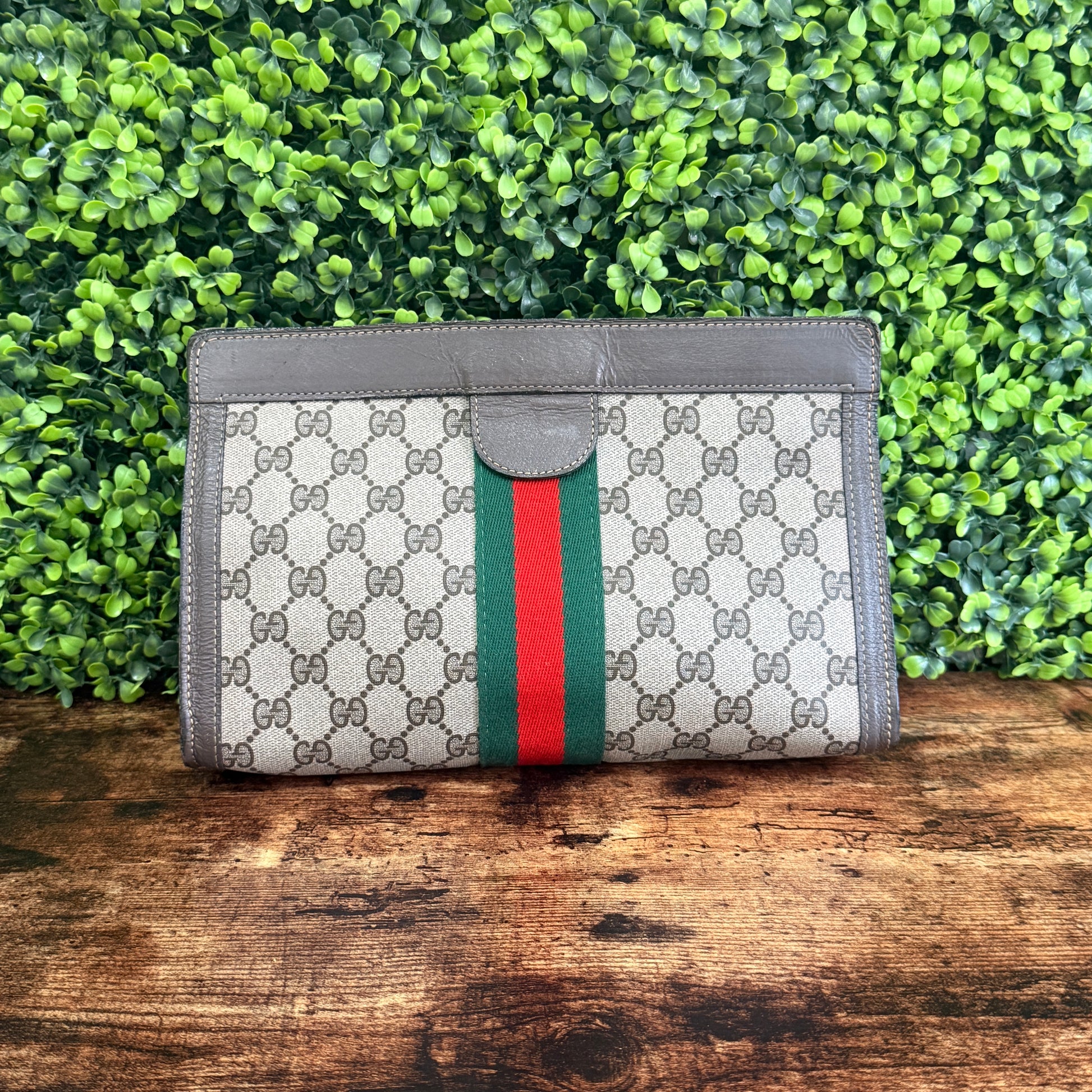 Gucci Vintage Ophidia Sherry Line Clutch