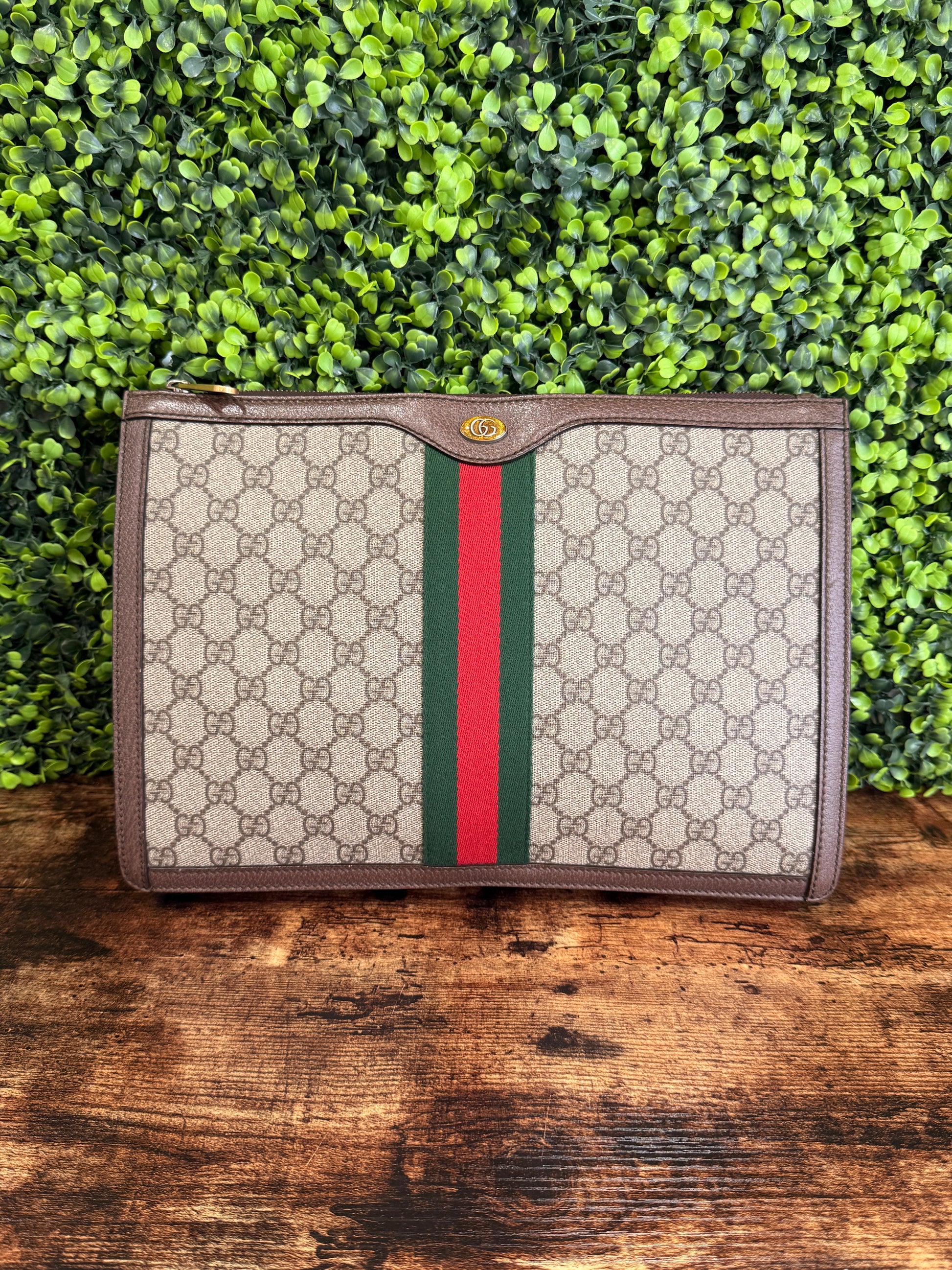 Gucci Ophidia Portfolio Clutch GG Canvas