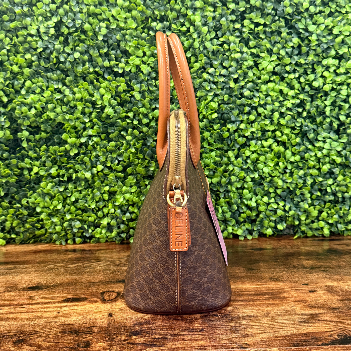 Celine Macadam Handbag Brown