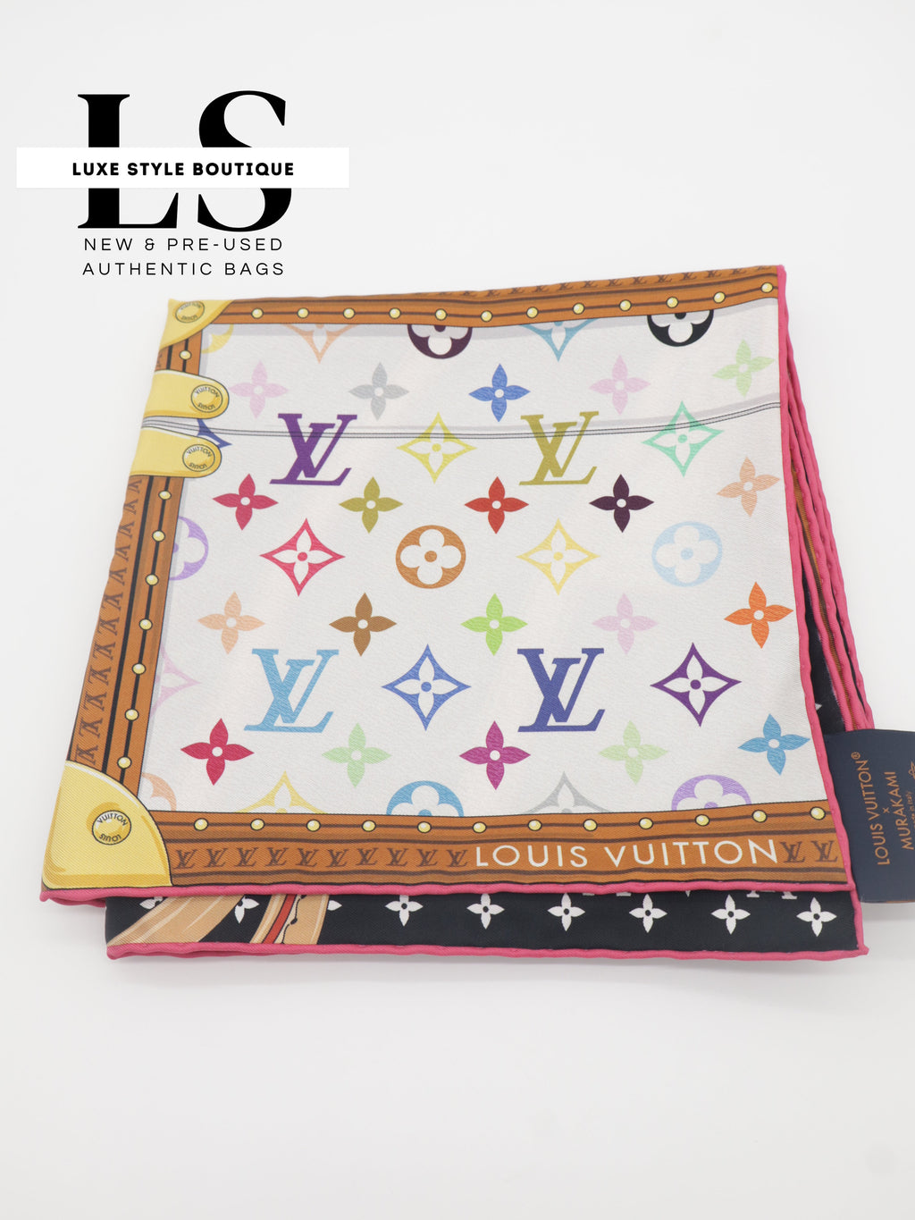 NEW Louis Vuitton x Takashi Murakami Monogram Multicolor Square 90