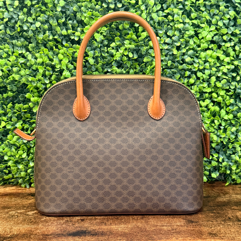Celine Macadam Handbag Brown