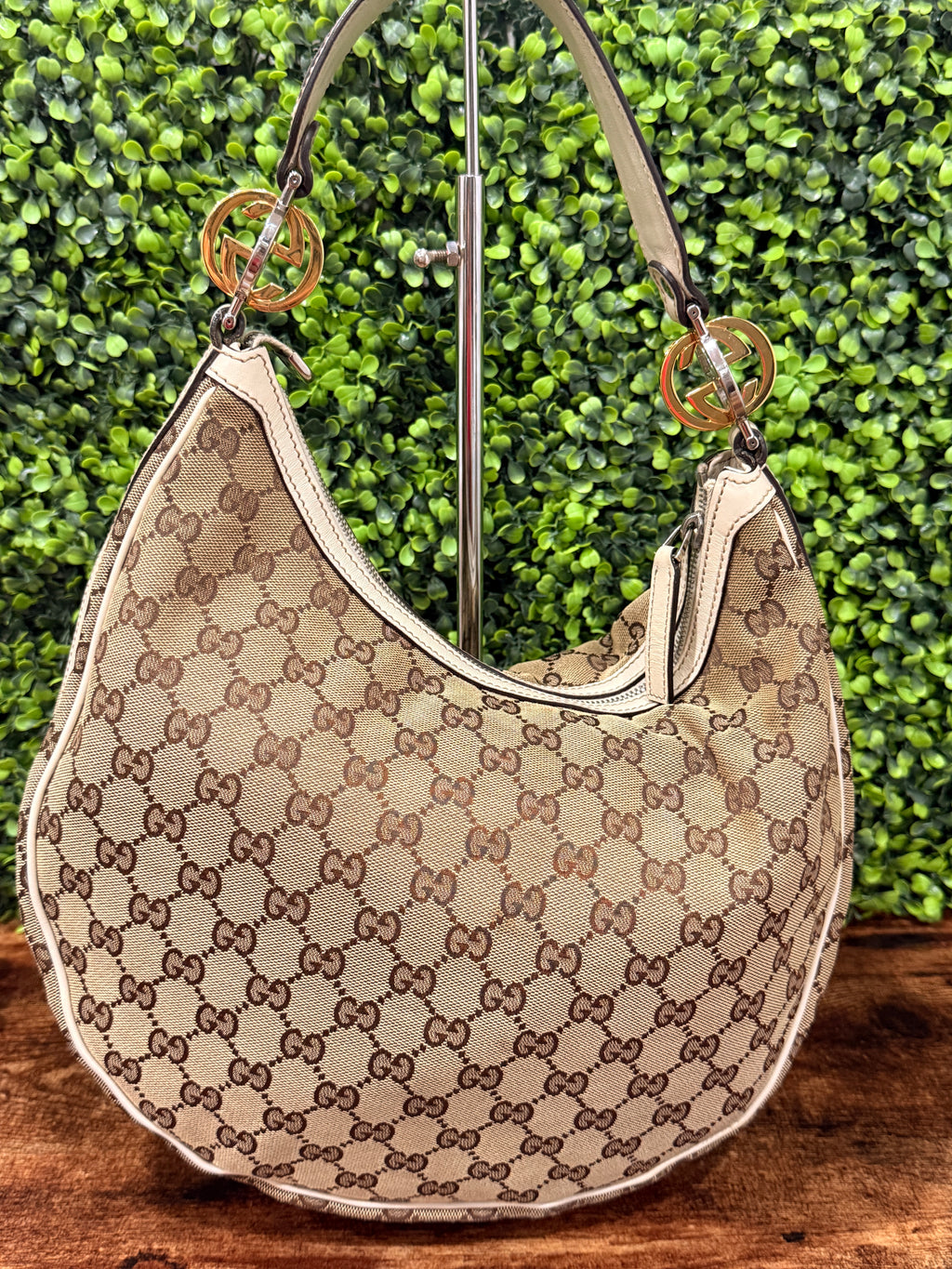 Gucci Twins GG Canvas Hobo Bag
