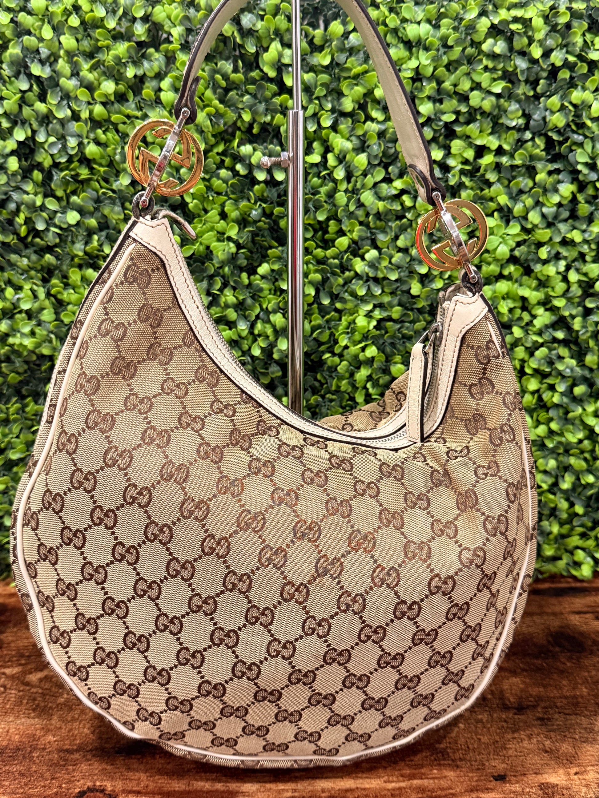 Gucci Twins GG Canvas Hobo Bag