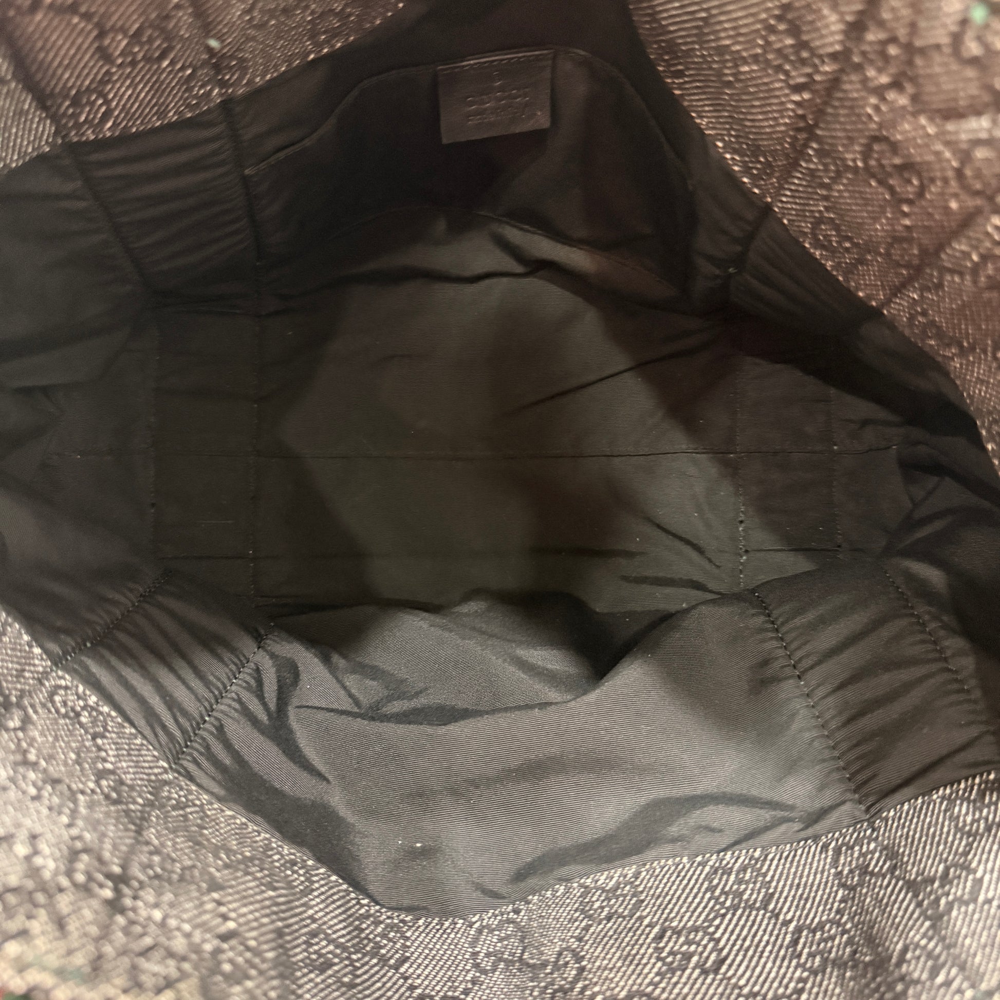 Gucci Black GG Canvas Tote