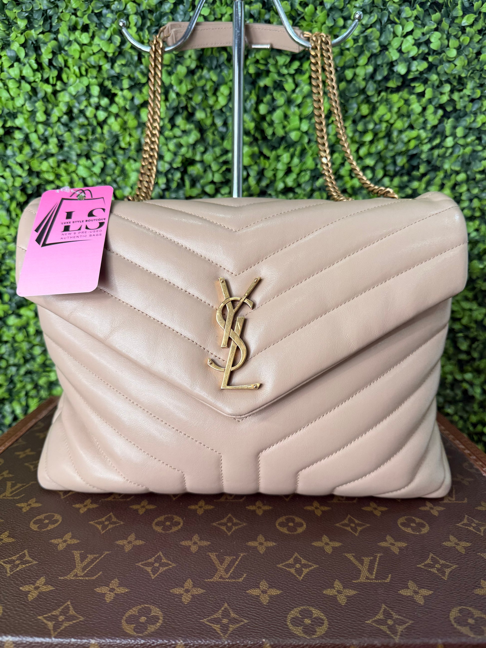 YSL Leather Loulou Beige