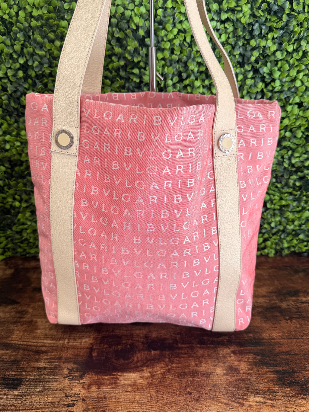 Bvlgari Pink Logomania Tote Bag