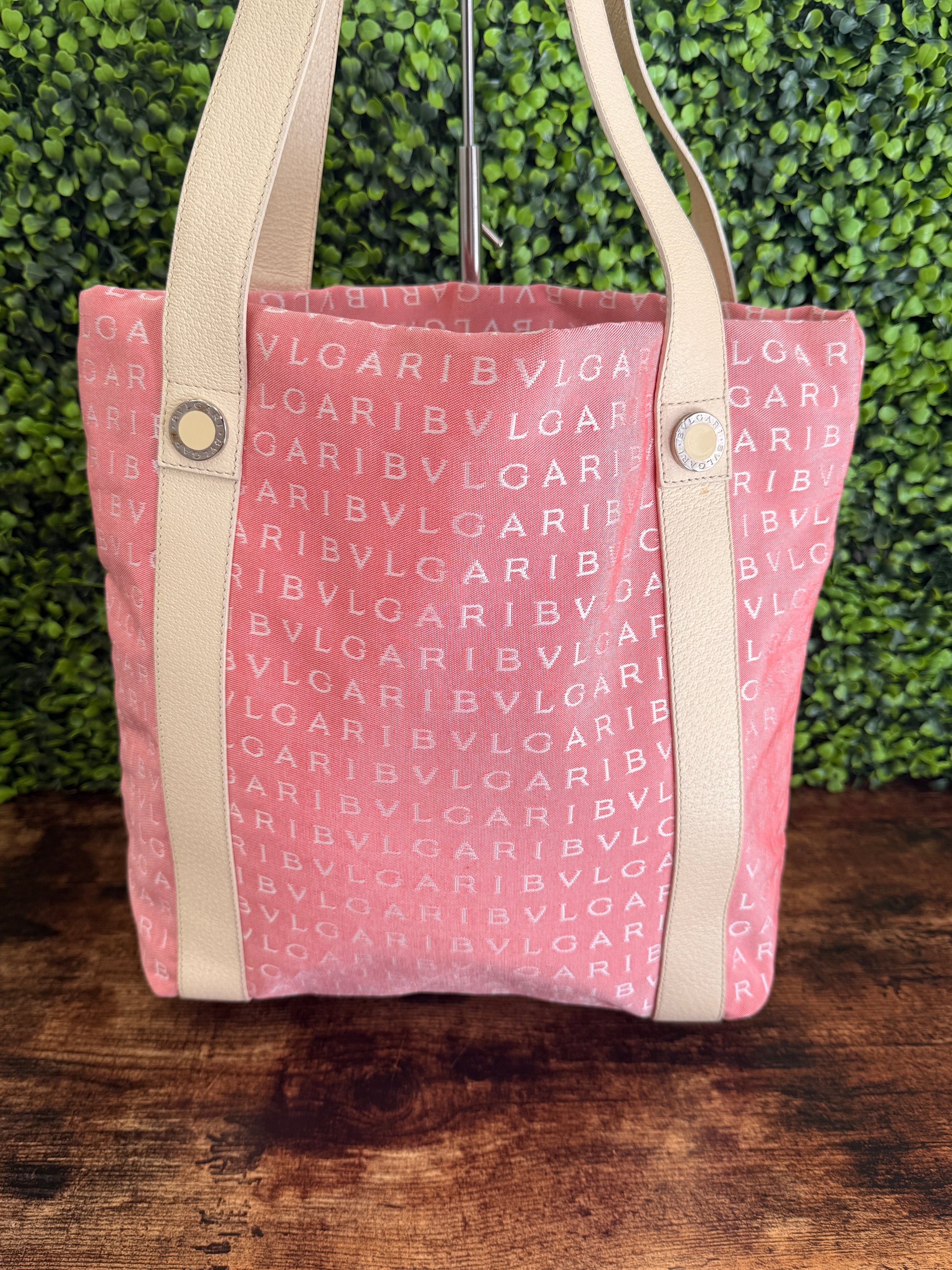 Bvlgari Pink Logomania Tote Bag