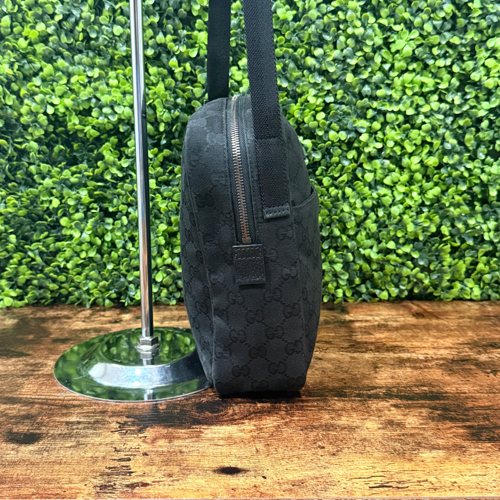 Gucci Black GG Canvas Crossbody