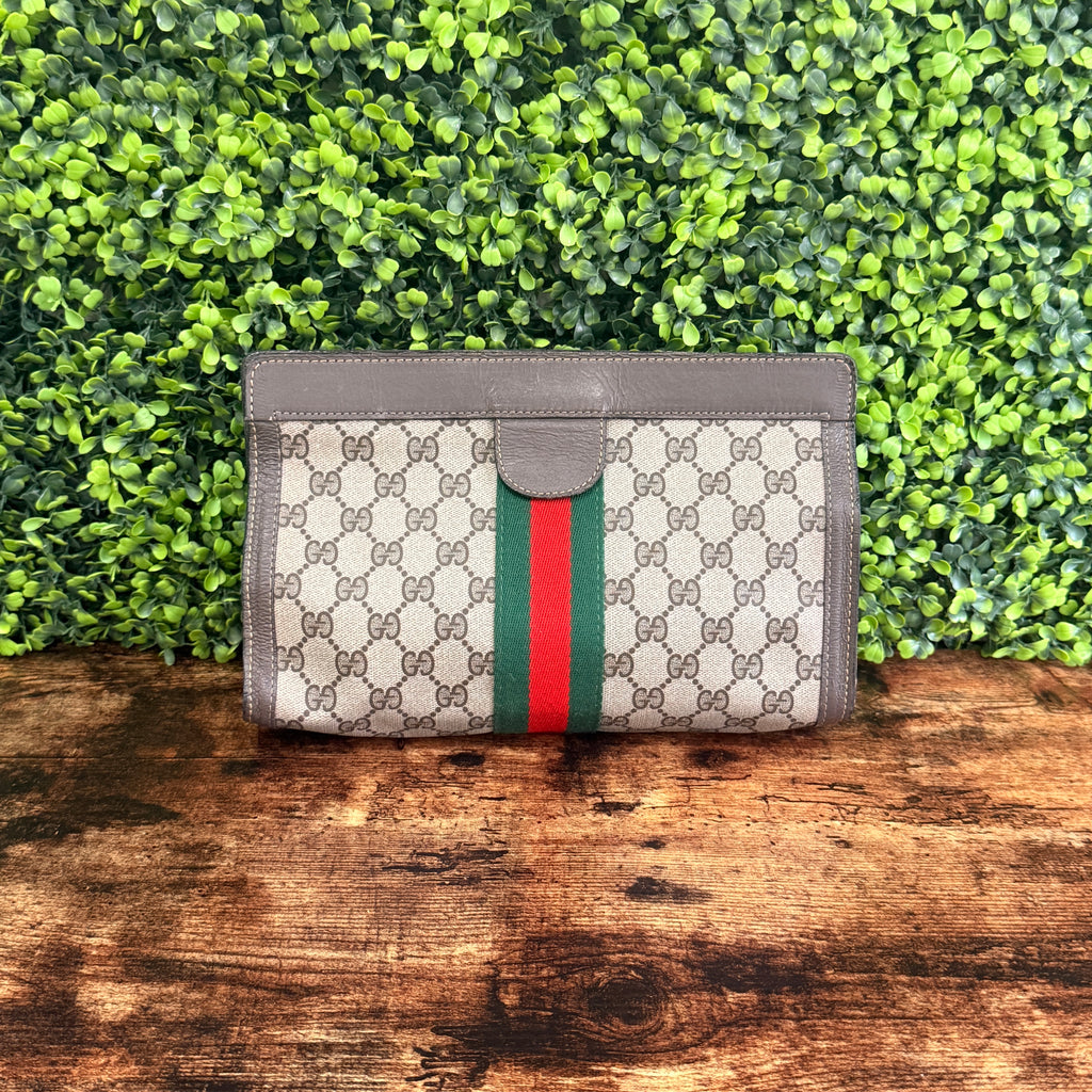 Gucci Vintage Ophidia Sherry Line Clutch