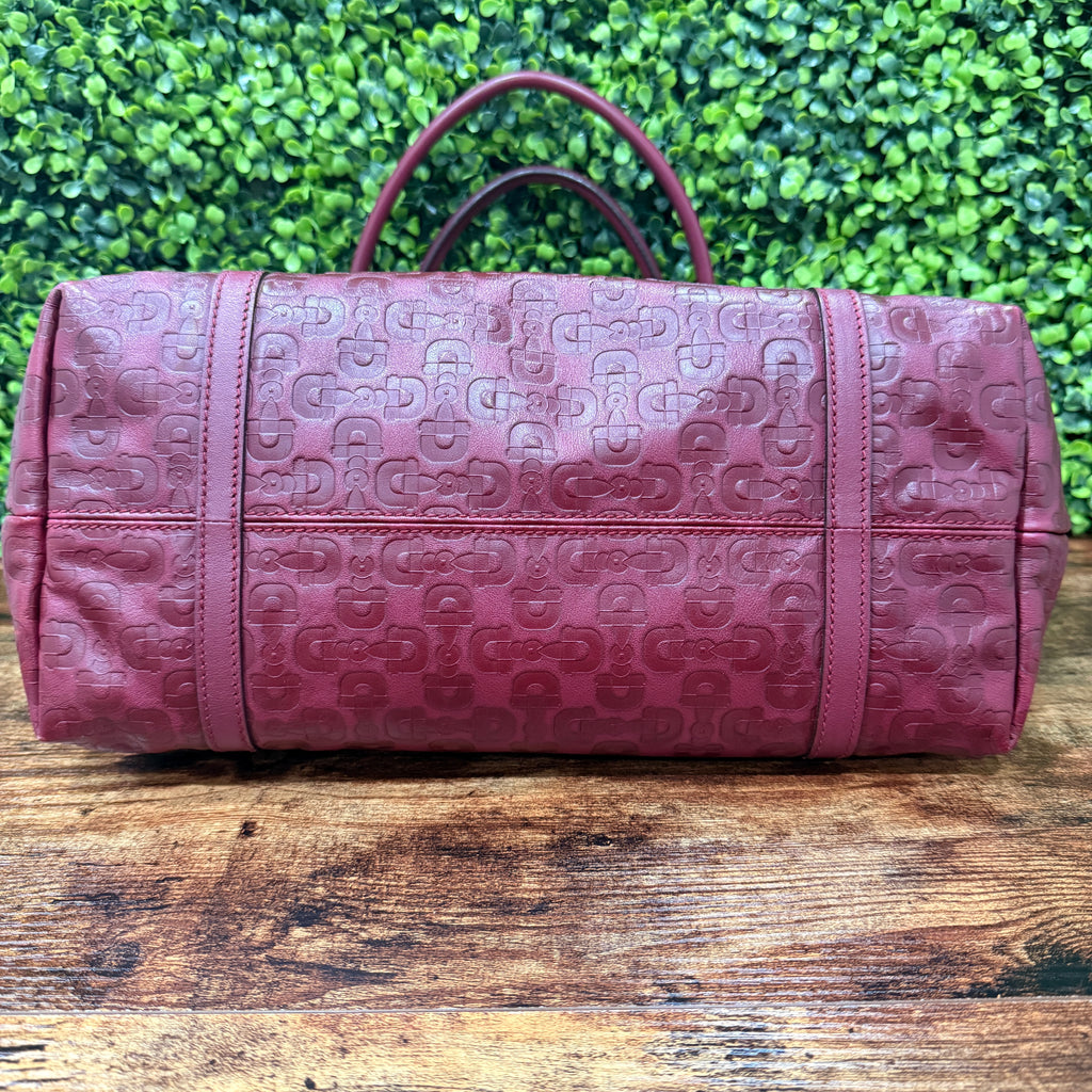 Gucci Tote Embossed Leather Bag