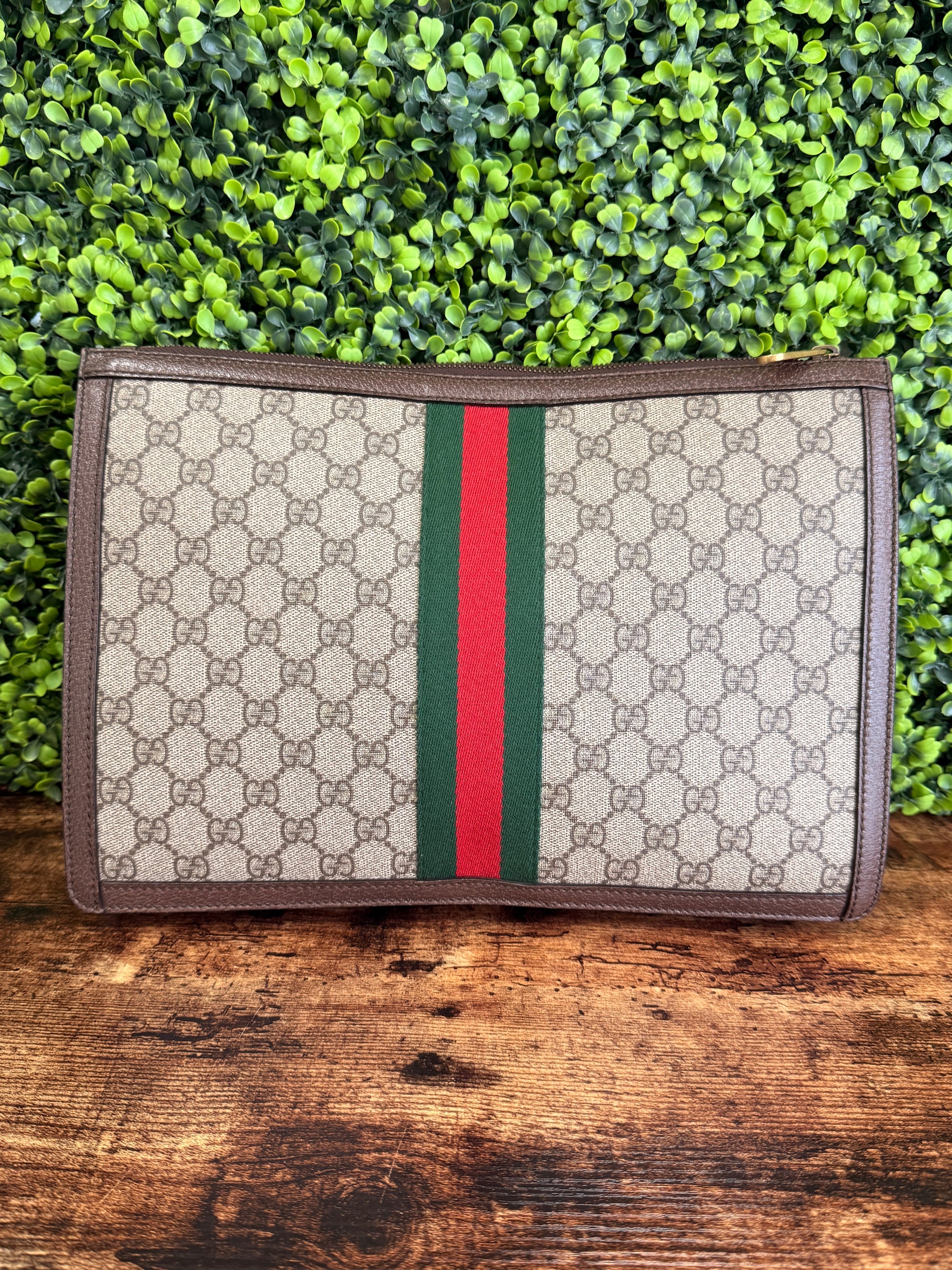 Gucci Ophidia Portfolio Clutch GG Canvas