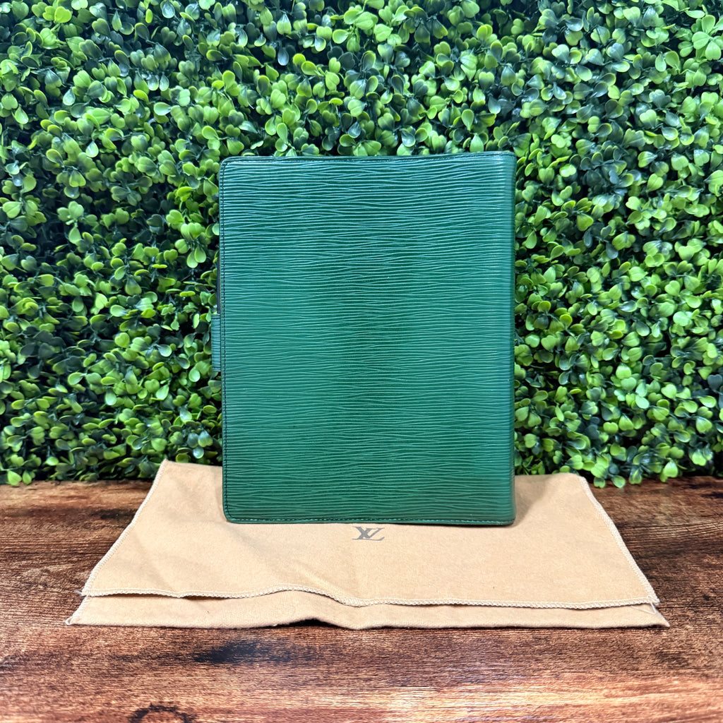 Louis Vuitton Green Epi Leather Agenda GM