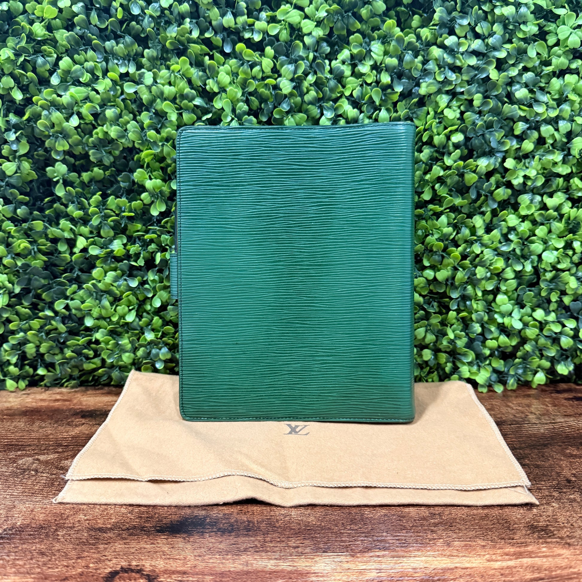 Louis Vuitton Green Epi Leather Agenda GM