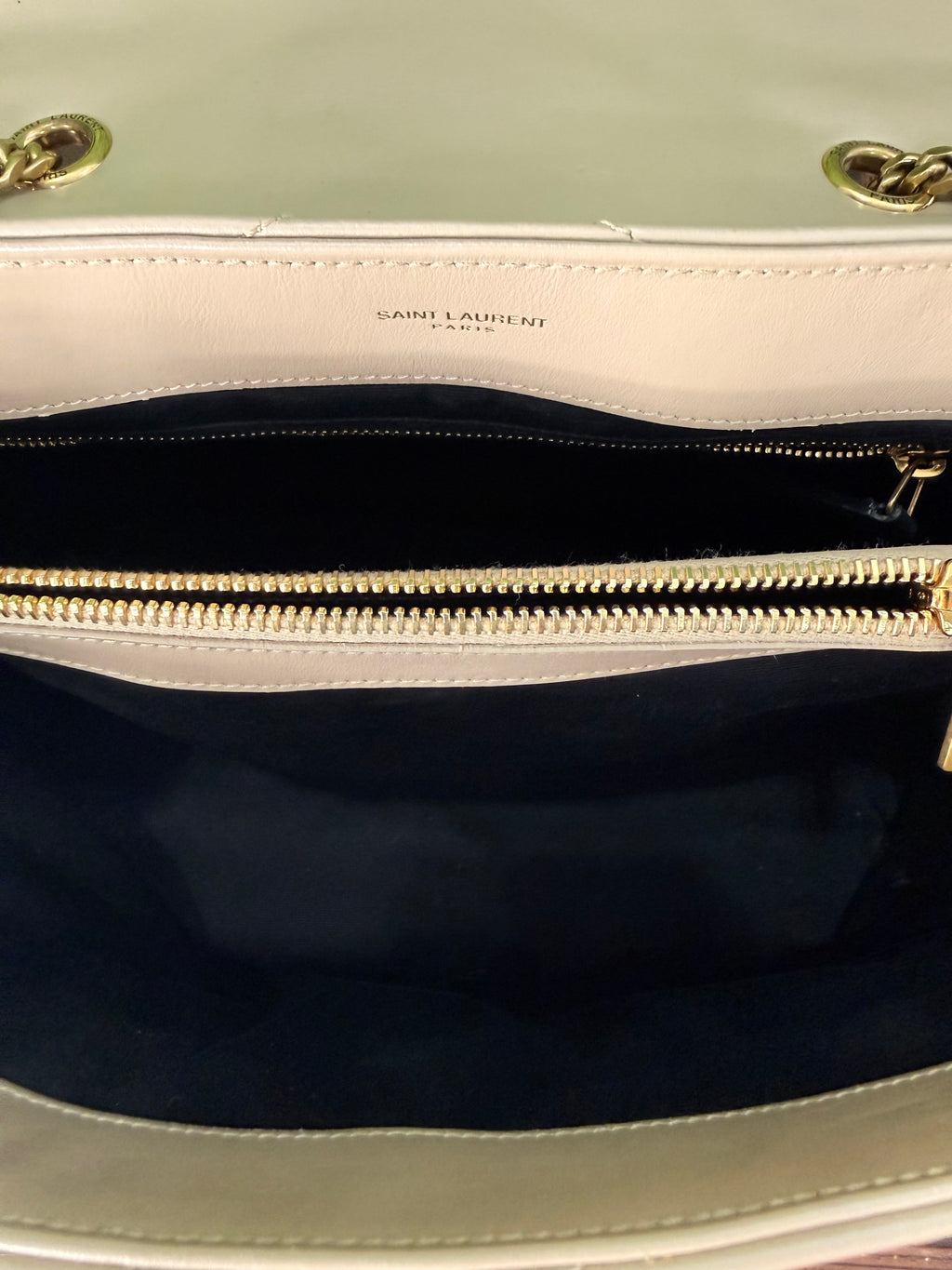 YSL Leather Loulou Beige